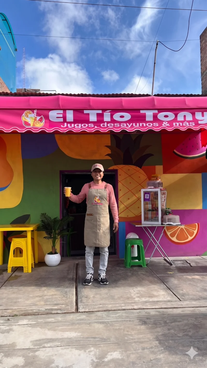 El Tío Tony en su local — Av. José Olaya, El Tambo